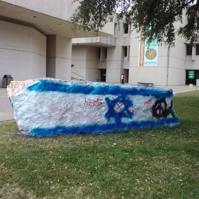 Flag of Israel Defaced on Spirit Rocks