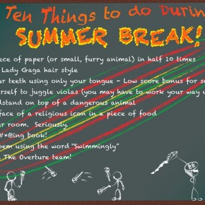 Ten things to do During Summer Break